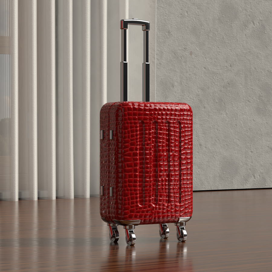 Croco Patent Patent Crocodile Embossed Cowhide Leather United